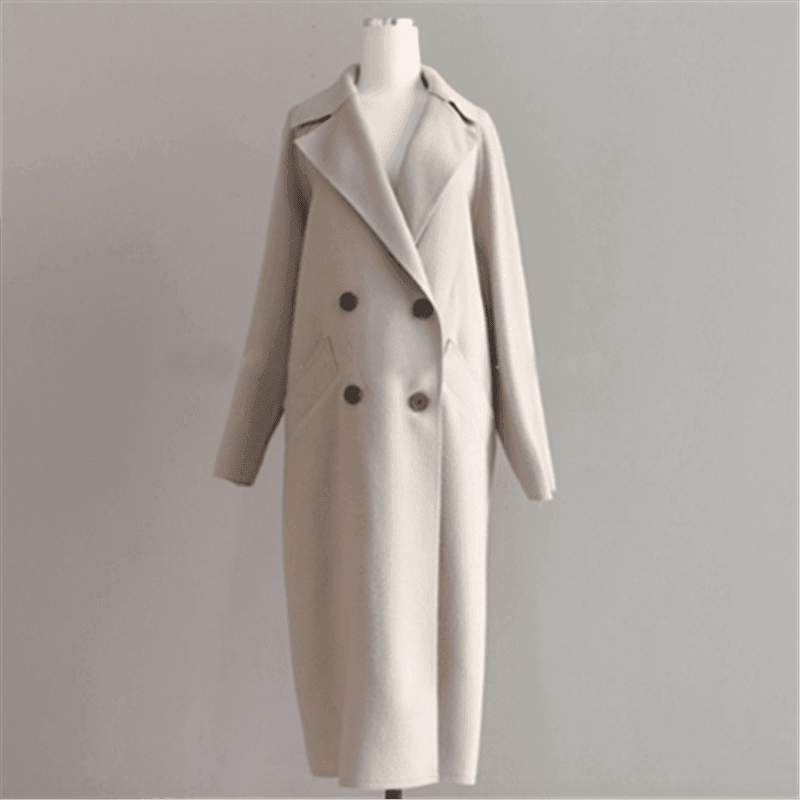 Serena Women's Long Wool Winter Coat for Chic Comfort - Rebooters