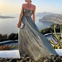 Cameron Women's Evening Gown with Neckline - Rebooters -Women's Dresses