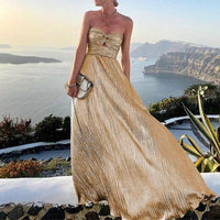 Cameron Women's Evening Gown with Neckline - Rebooters -Women's Dresses