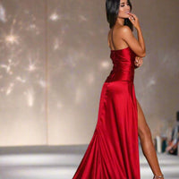 Elegant Rosalie Women's Formal Evening Prom Gown with High Slit Rebooters Maxi Women's Dresses