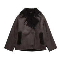 Emery Luxe Jacket - Cozy Faux Leather and Wool Blend - Rebooters