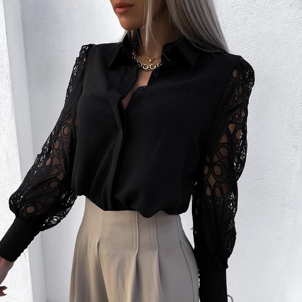 Elegant Women's Shirt with Lace Details for Stylish Wear - Rebooters