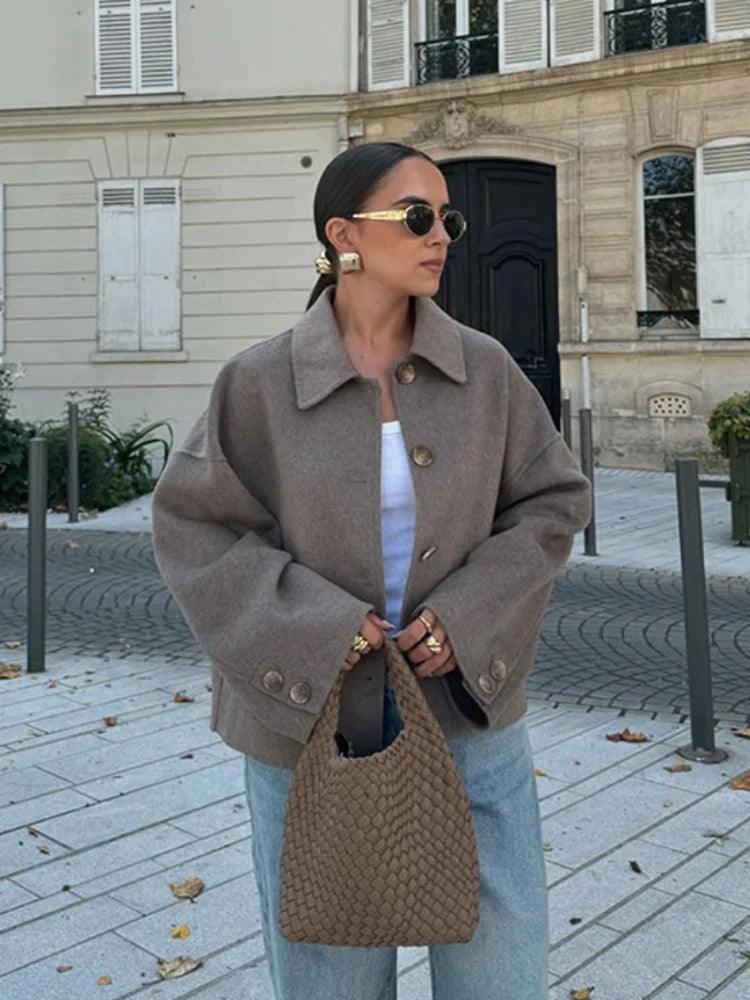 Sienna Chic Quilted Lapel Jacket for Women Stylish Coat - Rebooters