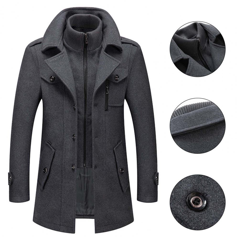 Stylish Alanzo Men's Wool Coat for Ultimate Winter Comfort - Rebooters