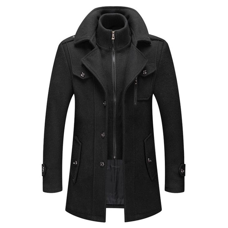 Stylish Alanzo Men's Wool Coat for Ultimate Winter Comfort - Rebooters