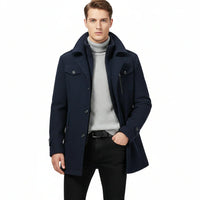 Stylish Alanzo Men's Wool Coat for Winter Comfort - Rebooters
