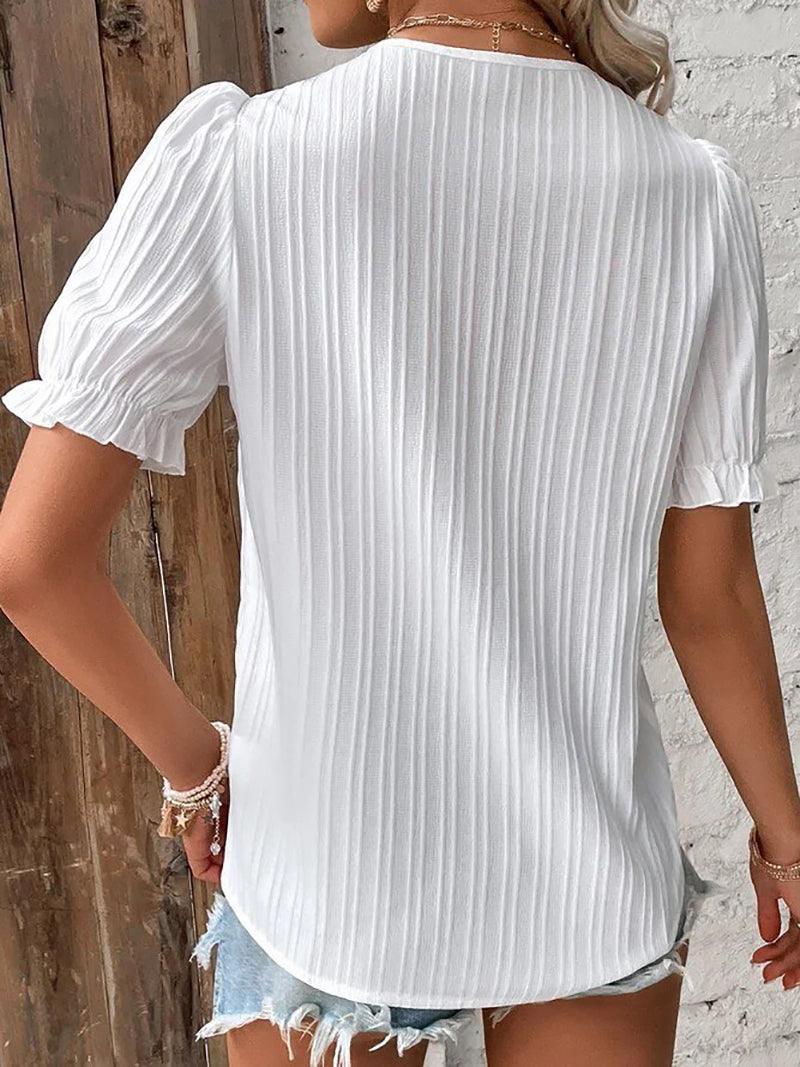 Stylish Women's V-Neck Top – Soft Lightweight Fabric - Rebooters