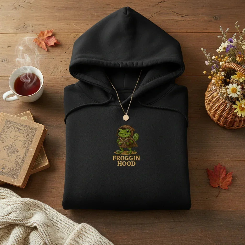 Froggin Hood Embroidered T-Shirt & Hoodie | Rebooters