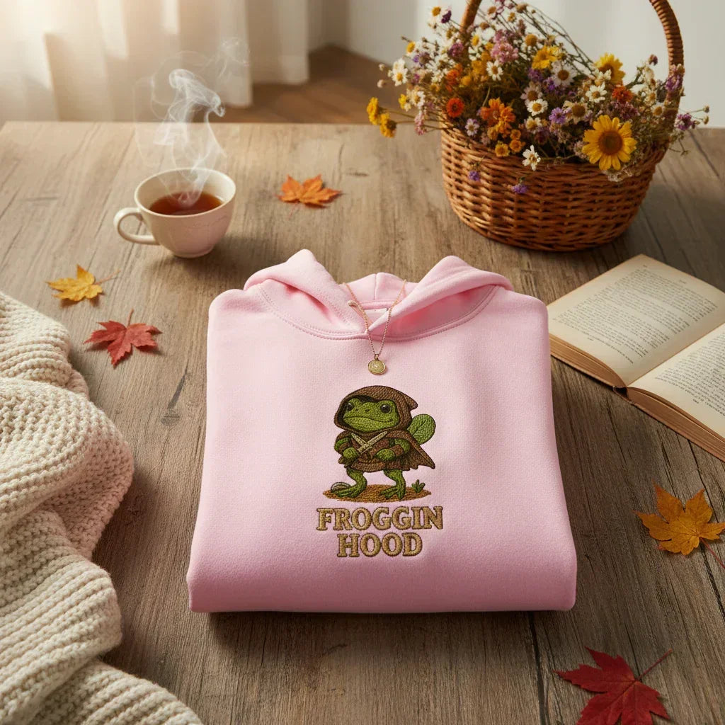Froggin Hood Embroidered T-Shirt & Hoodie | Rebooters