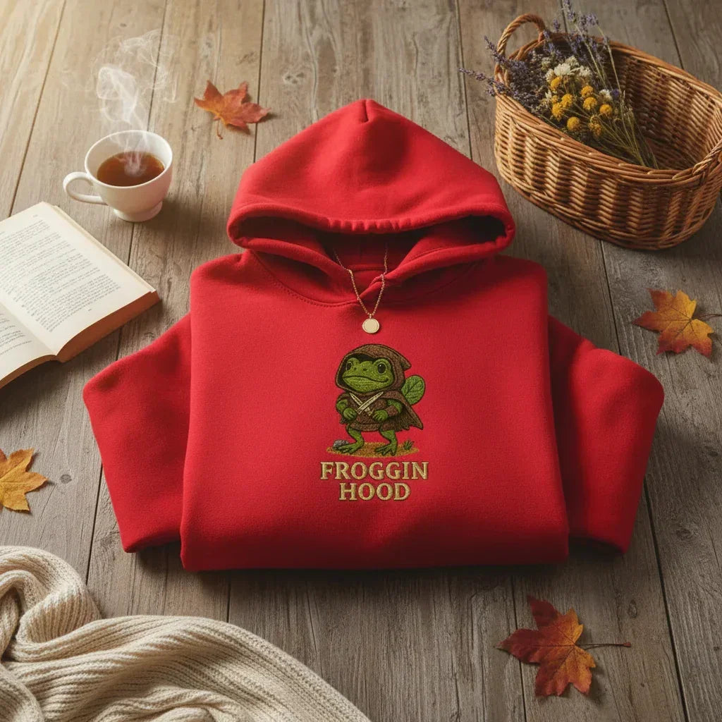 Froggin Hood Embroidered T-Shirt & Hoodie | Rebooters