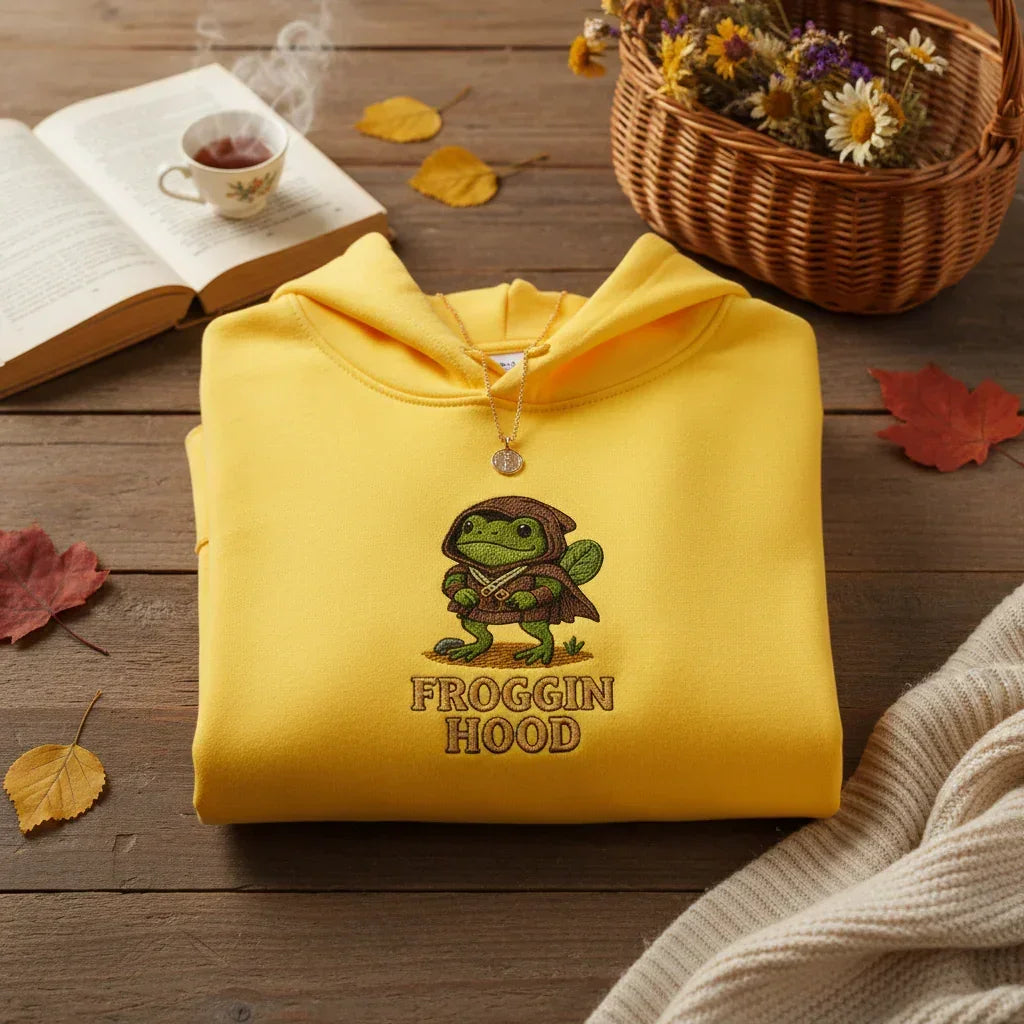 Froggin Hood Embroidered T-Shirt & Hoodie | Rebooters