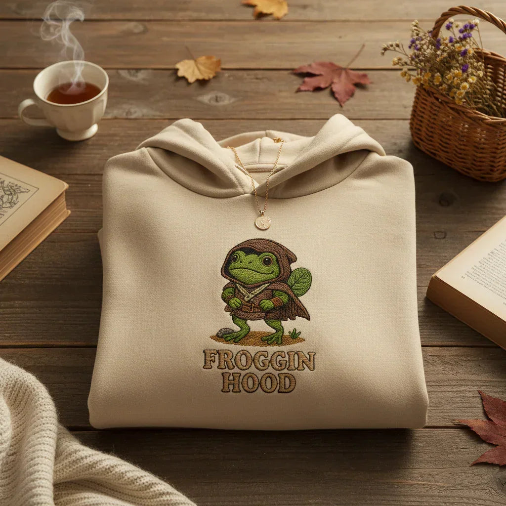 Froggin Hood Embroidered T-Shirt & Hoodie | Rebooters