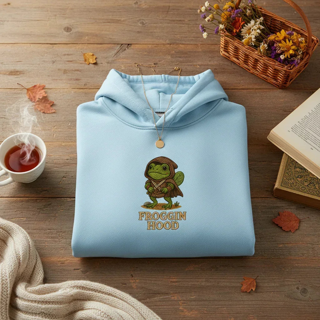 Froggin Hood Embroidered T-Shirt & Hoodie | Rebooters