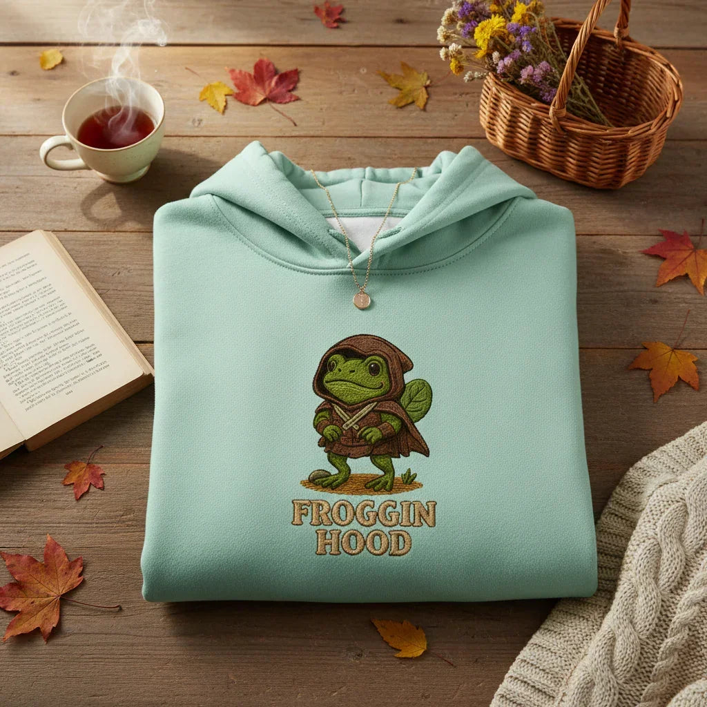 Froggin Hood Embroidered T-Shirt & Hoodie | Rebooters