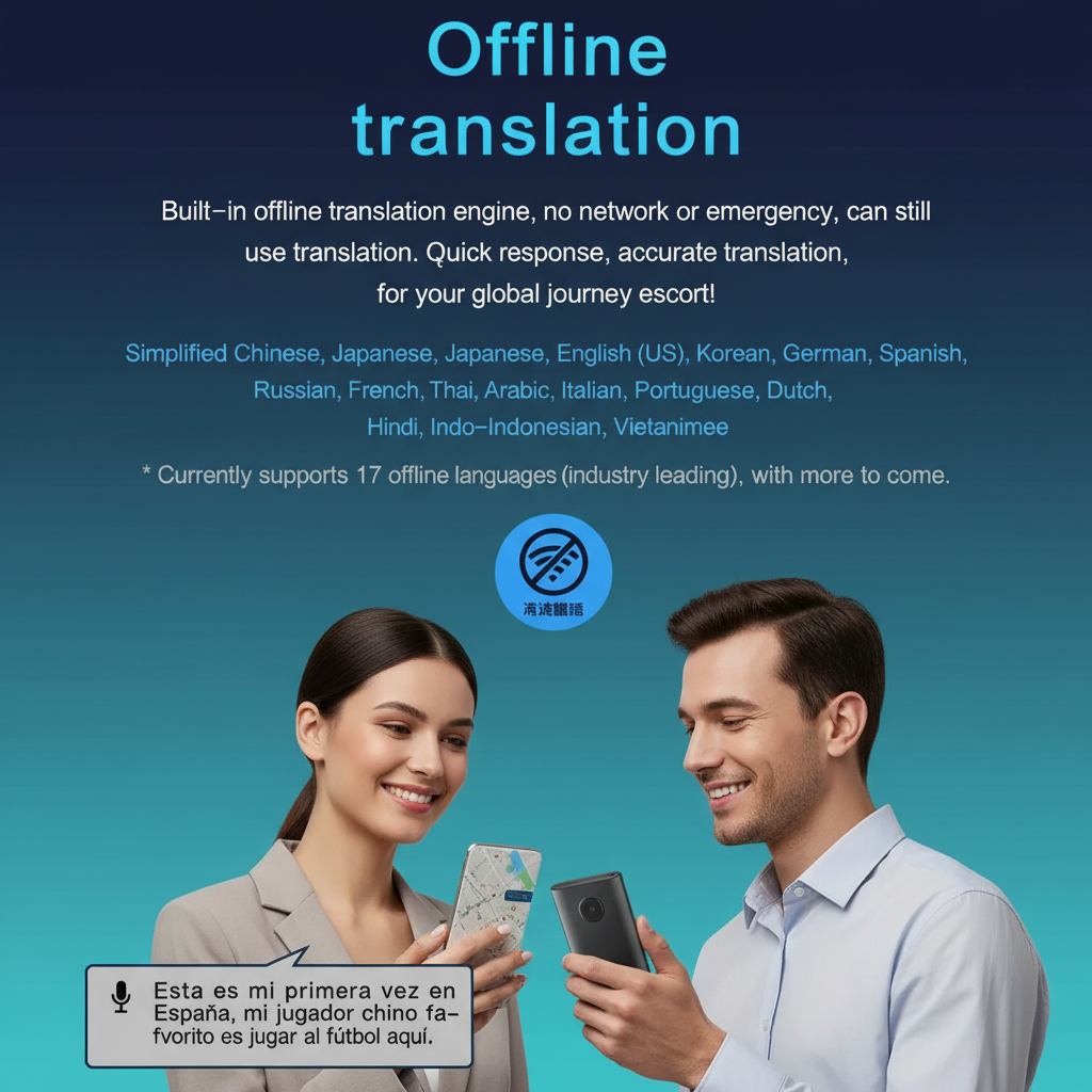 AI Translator Device Real-Time 138 Language Smart Voice Translator