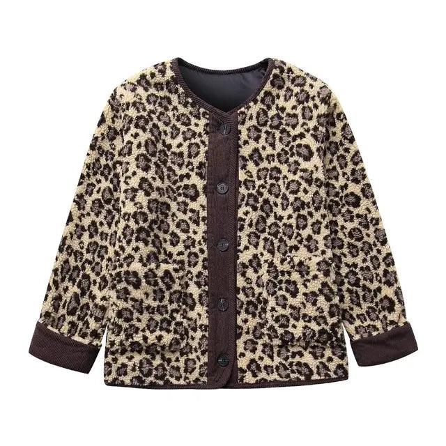 Womens Stylish Leopard Print Teddy Coat for Ultimate Warmth - Rebooters