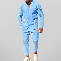 Men’s Slim Fit Linen Set for Stylish Summer Comfort Rebooters mens 2 piece set