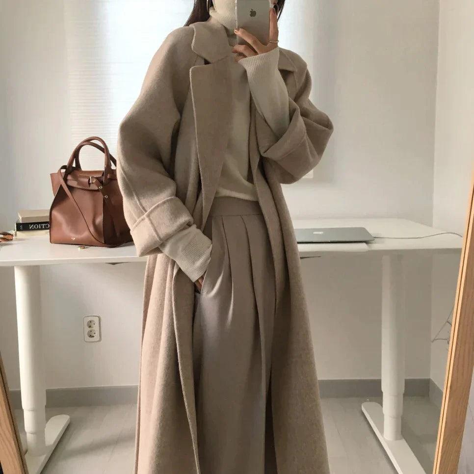 Timeless Long Winter Coat for Women Cozy Elegance - Rebooters