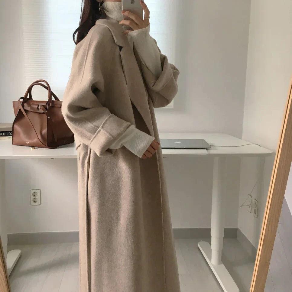 Timeless Long Winter Coat for Women Cozy Elegance - Rebooters