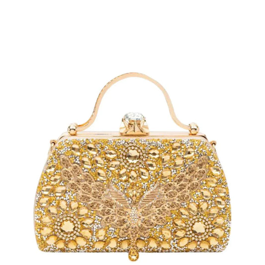 Isabella Teresa Diamond-Encrusted Leather Handbag Rebooters