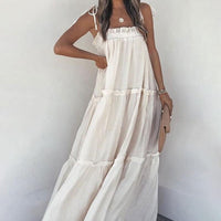 Elsie Ruched A-Line Maxi Dress with Relaxed Fit and Flowing Silhouette for Elegant Comfort Rebooters Maxi Women's Dresses