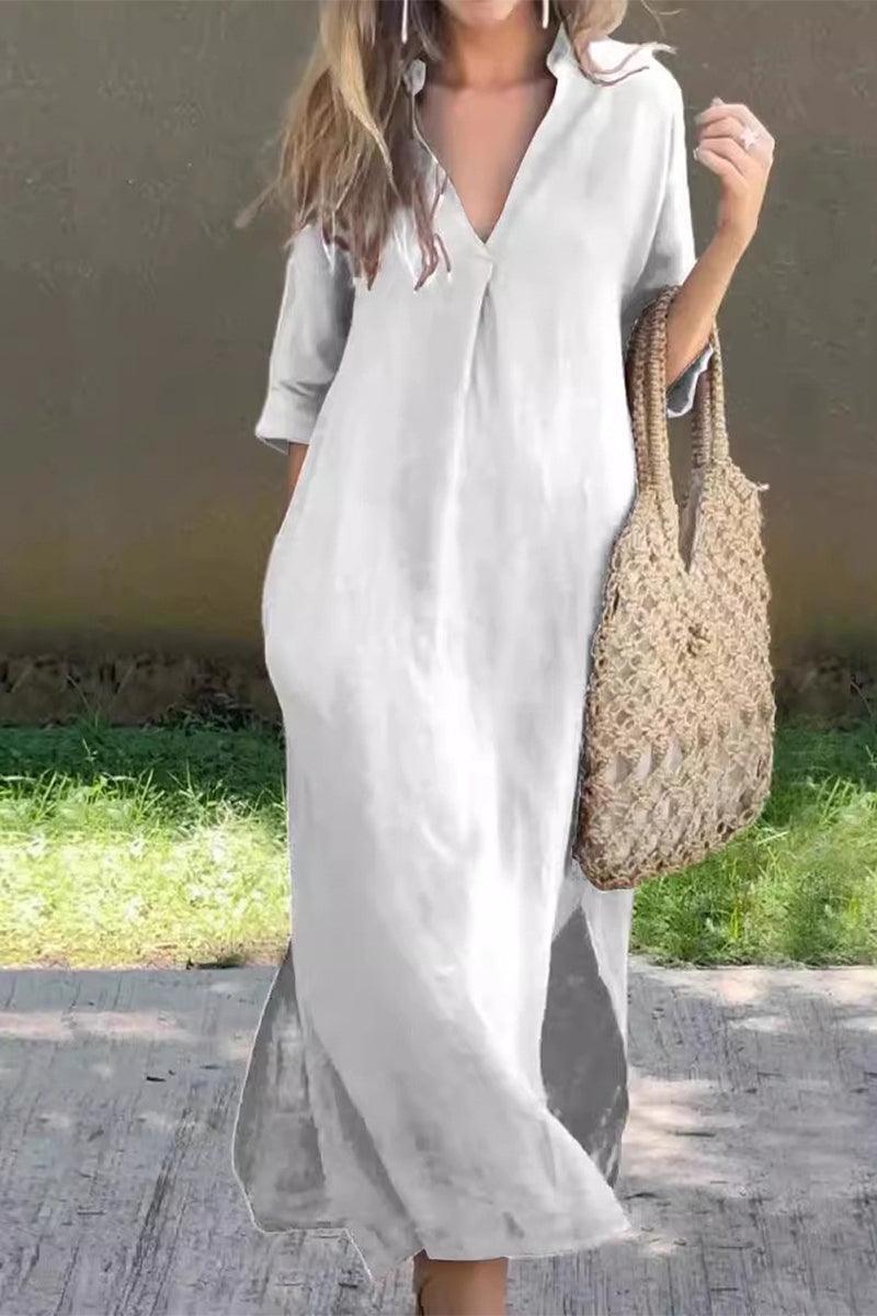 Darcie Linen Breeze Maxi Dress for Effortless Comfort Rebooters Maxi Women's Dresses