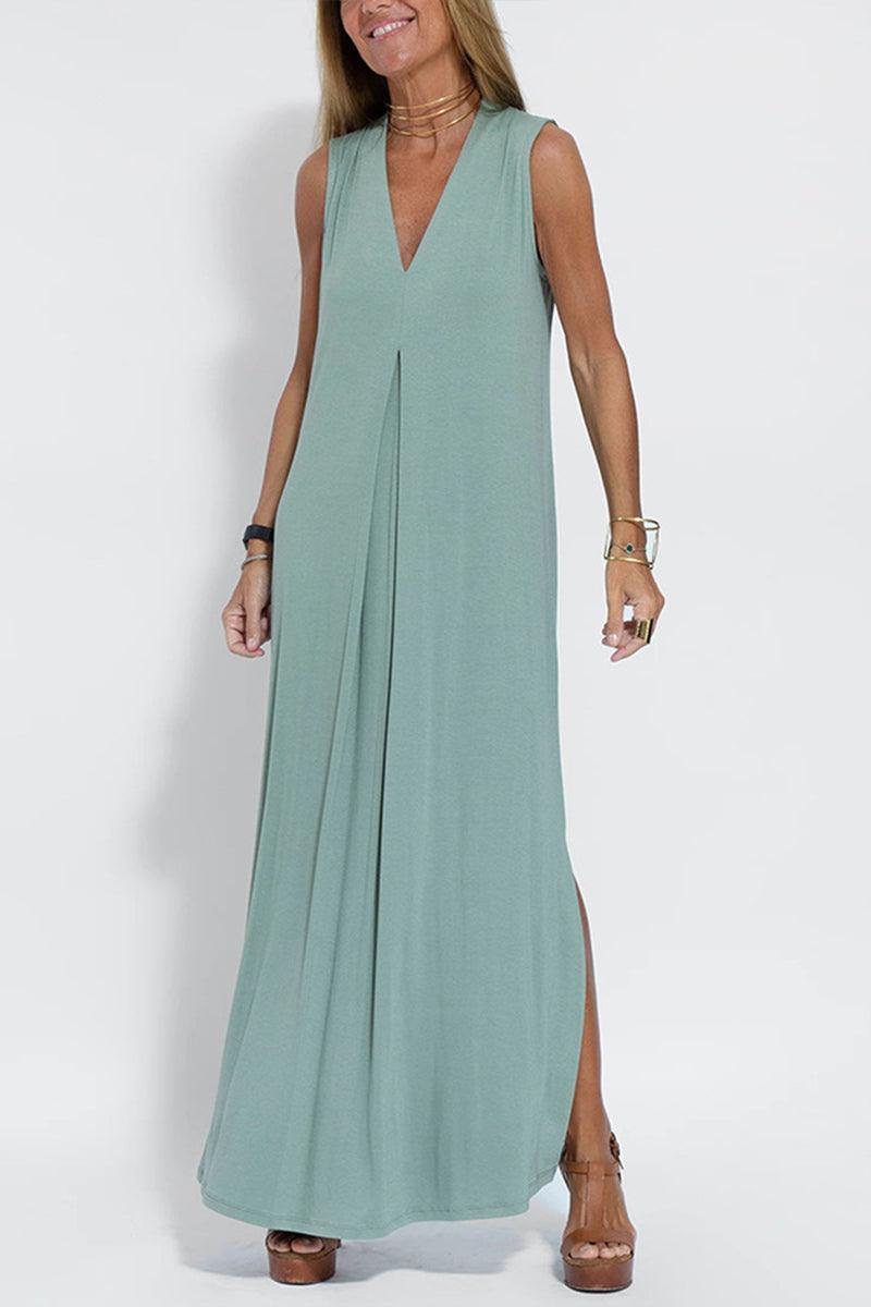 Alison Elegant Sleeveless Draped Maxi Dress for Effortless Style Rebooters Maxi Women's Dresses