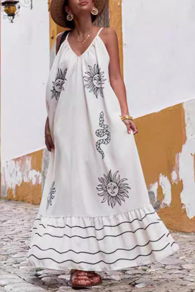Amy Boho Sun Print Maxi Dress for Effortless Summer Style Rebooters Maxi Women's Dresses