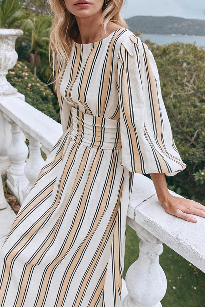 Nevaeh Retro Bloom Maxi Dress Elegant Vintage Style - Rebooters -Women's Dresses