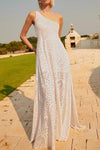 Elegant Hallie One-Shoulder Lace Maxi Dress for Events Rebooters Maxi Women's Dresses