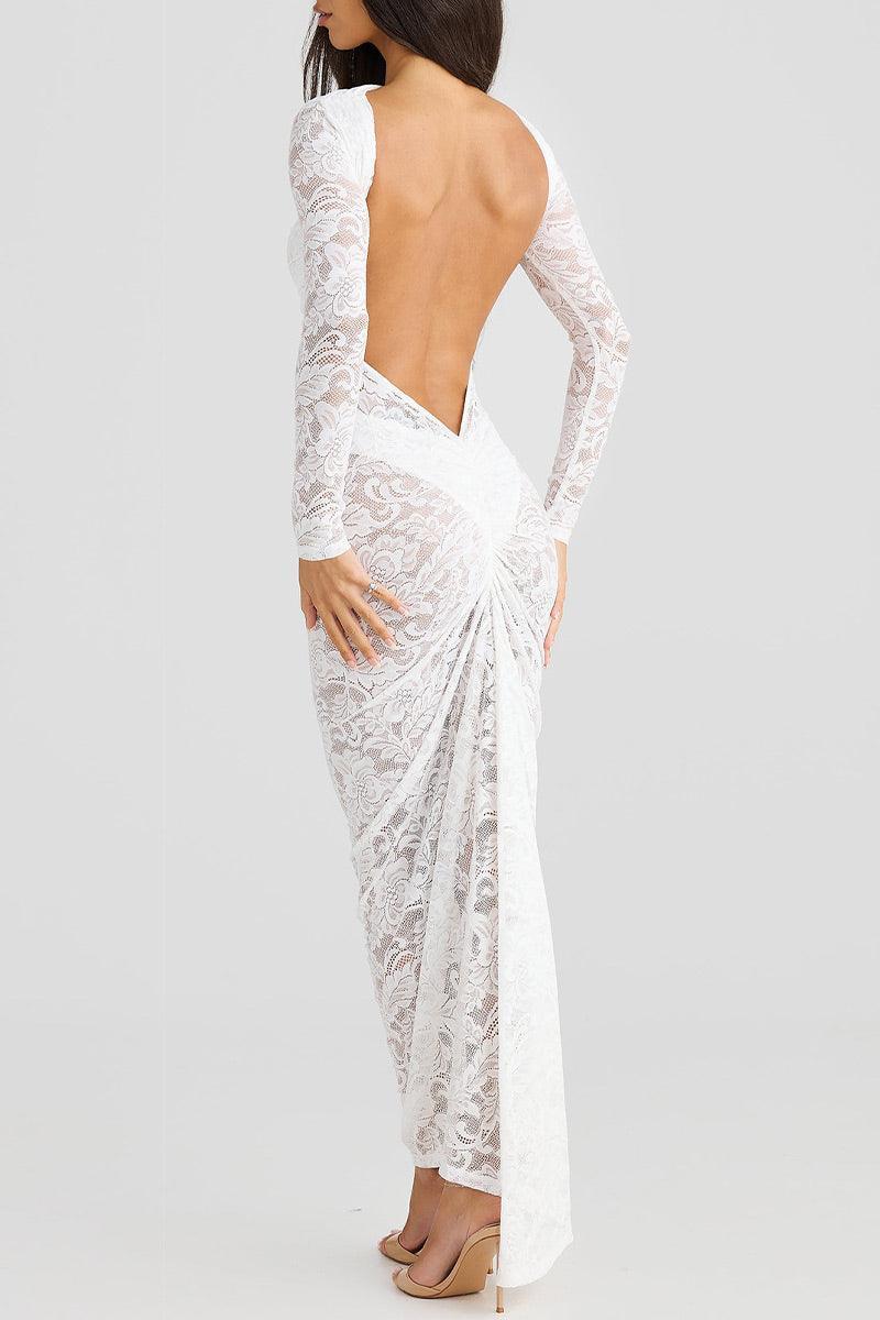 Elegant Iris Lace Backless Maxi Dress for Special Occasions Rebooters Maxi Women's Dresses