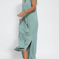 Alison Elegant Sleeveless Draped Maxi Dress for Effortless Style Rebooters Maxi Women's Dresses