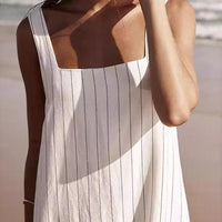 Ashley Breezy Striped Square Neck Maxi Dress for Effortless Style Rebooters Maxi Women's Dresses
