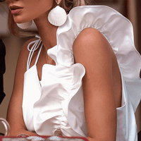 Women's Elegant V-Neck Solid Ruffled Sleeveless Tank Top Rebooters Womens Shirts