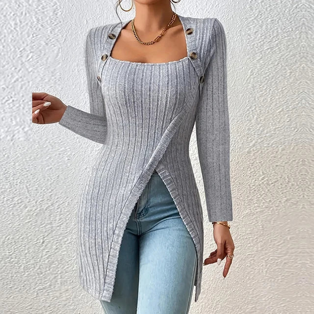 Women's Ribbed Button Shirt for Casual Everyday Wear - Rebooters