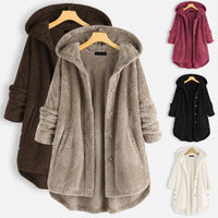 Women's Hooded Teddy Coat for Cozy Winter Style - Rebooters