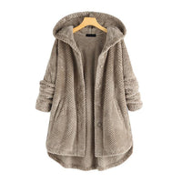 Women's Hooded Teddy Coat for Cozy Winter Style - Rebooters