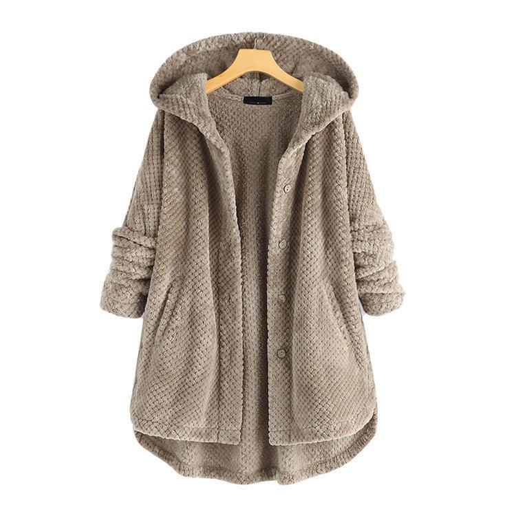Women's Hooded Teddy Coat for Cozy Winter Style - Rebooters