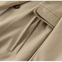 Women's Modern Cut-Out Trench Coat Chic High Collar Design - Rebooters