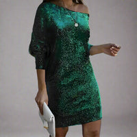 Women's Sequin Mini Dress for Chic Night Out Style - Rebooters -Women's Dresses