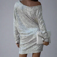 Women's Sequin Mini Dress for Chic Night Out Style - Rebooters -Women's Dresses