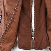 Women's Stylish Hooded Leather Jacket Double Lining Fashion - Rebooters
