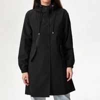 Women's Stylish Hooded Rain Jacket for All Weather - Rebooters