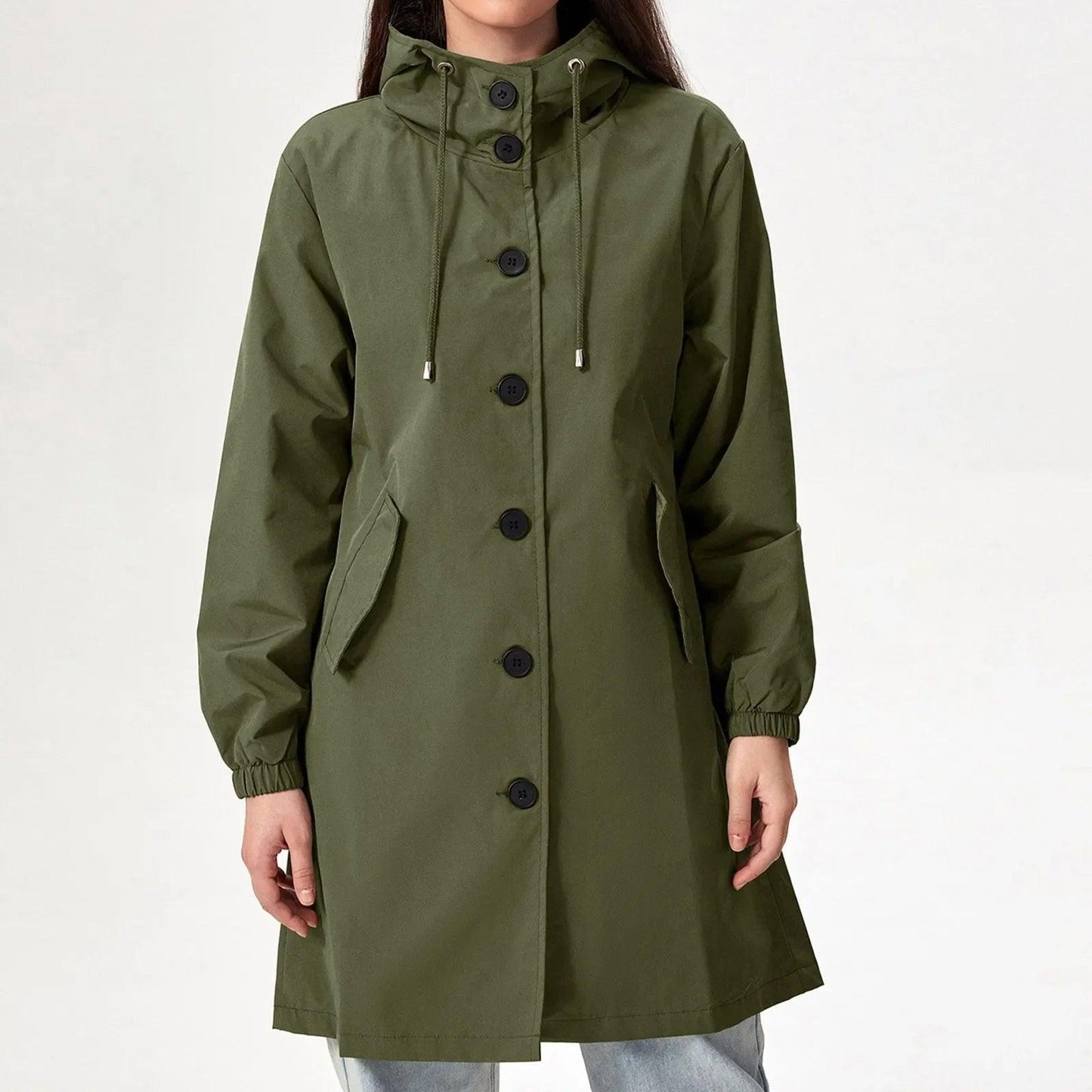 Women's Stylish Hooded Rain Jacket for All Weather - Rebooters
