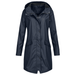 Women's Waterproof Long Rain Coat Jacket for All Weather - Rebooters
