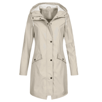 Women's Waterproof Long Rain Coat Jacket for All Weather - Rebooters