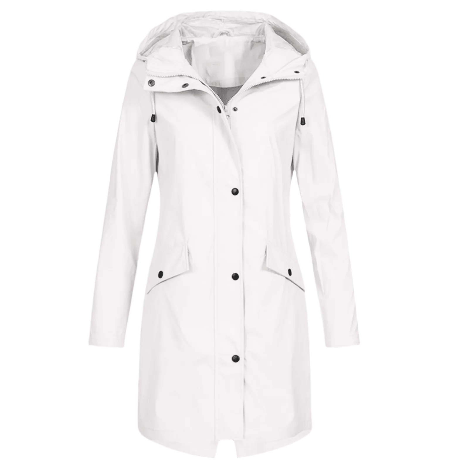 Women's Waterproof Long Rain Coat Jacket for All Weather - Rebooters