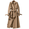 Womens Autumn Trench Coat with Double-Breasted Design - Rebooters