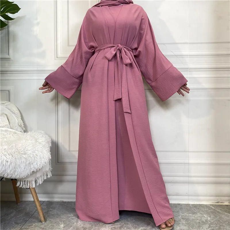 Belted Abaya + Kimono: Flowing Silhouette for Elegance - Rebooters