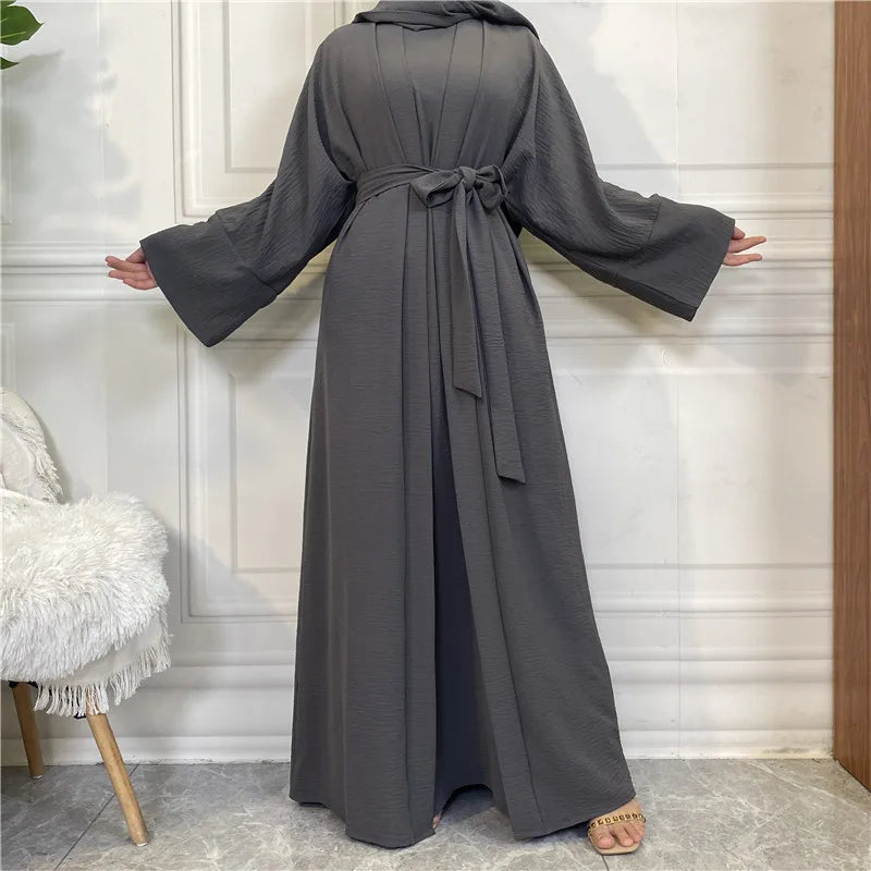 Belted Abaya + Kimono: Flowing Silhouette for Elegance - Rebooters